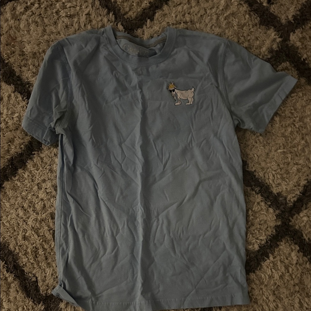 Blue T-Shirt with Dog Embroidery